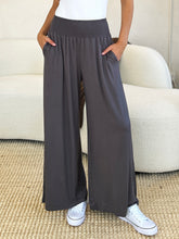 Load image into Gallery viewer, Double Take Full Size Smocked Wide Waistband Wide Leg Pants