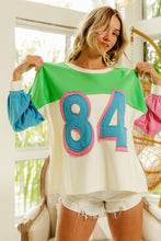 Load image into Gallery viewer, BiBi Color Block Patched Long Sleeve Top