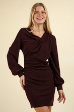 Load image into Gallery viewer, VERY J Ruched Detail Bodycon Mini Dress