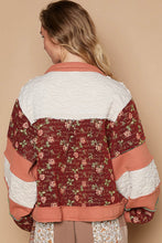 Load image into Gallery viewer, POL Washed Jacquard Color Block Jacket