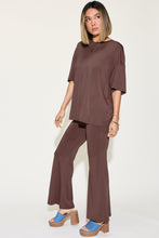 Load image into Gallery viewer, Basic Bae Full Size Bamboo Drop Shoulder T-Shirt and Flare Pants Set