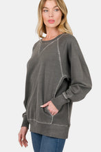 Load image into Gallery viewer, Zenana Round Neck Long Sleeve Sweatshirt