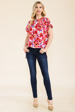 Load image into Gallery viewer, Celeste Full Size Round Neck Short Sleeve Floral T-Shirt