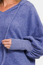 Load image into Gallery viewer, Zenana Brushed Hacci Drop Shoulder Cropped Hoodie