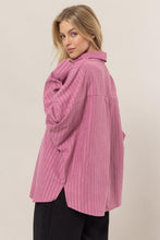 Load image into Gallery viewer, HYFVE Stripe Button Down Long Sleeve Oversized Shirt