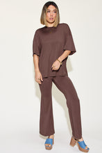 Load image into Gallery viewer, Basic Bae Full Size Bamboo Drop Shoulder T-Shirt and Flare Pants Set