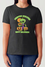 Load image into Gallery viewer, Simply Love Full Size PUMPKIN SKELETON HAPPY HALLOWEEN Short Sleeve Tubular T-Shirt