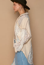 Load image into Gallery viewer, POL Oversize Lace Button-Down Shirt