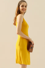 Load image into Gallery viewer, Doublju Full Size Round Neck Ruched Sleeveless Dress with Pockets