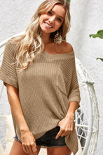 Load image into Gallery viewer, BiBi V-Neck Short Sleeve Knit Top