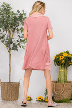 Load image into Gallery viewer, Celeste Full Size Decor Button Short Sleeve Dress with Pockets