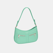 Load image into Gallery viewer, David Jones Front Double Zip Design PU Leather Shoulder Bag