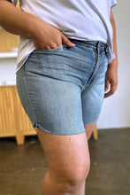 Load image into Gallery viewer, Judy Blue Full Size High Waist Raw Hem Denim Shorts
