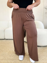 Load image into Gallery viewer, Double Take Full Size Smocked Wide Waistband Wide Leg Pants