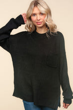 Load image into Gallery viewer, Haptics Mock Neck Side Slit Knit Top