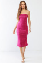 Load image into Gallery viewer, Le Lis Geometric Print Strapless Side Slit Dress