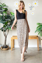 Load image into Gallery viewer, Heimish Full Size Slit Animal Print V-Neck Wide Strap Dress