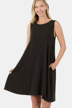 Load image into Gallery viewer, Zenana Full Size Sleeveless Flared Dress with Side Pockets