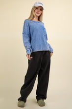 Load image into Gallery viewer, VERY J Mineral Washed Exposed Seam Sweater